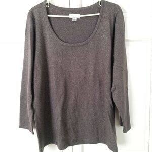 Avenue gray metallic sweater